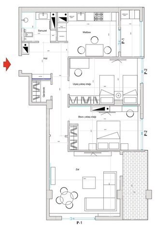 3 otaqlı yeni tikili - Nərimanov r. - 105 m² (11)