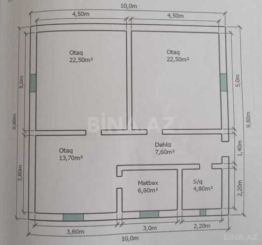 4 otaqlı həyət evi/bağ evi - Masazır q. - 100 m² (15)