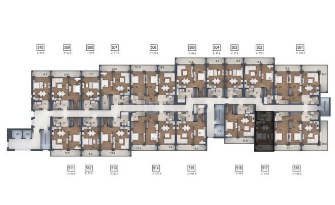 1-комн. новостройка - пос. Нардаран - 58 м² (10)