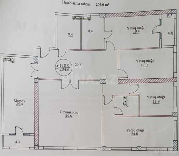 5 otaqlı yeni tikili - Bayıl q. - 205 m² (5)