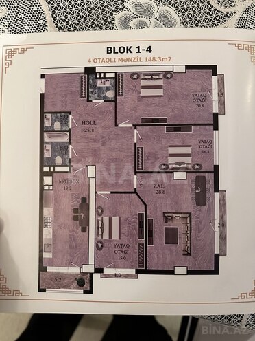 4 otaqlı yeni tikili - 28 May m. - 148.3 m² (24)