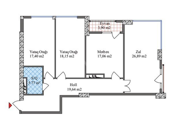 Satılır 3 otaqlı yeni tikili 108.9 m², 28 May m., photo 3 from 10
