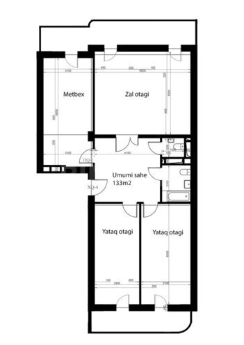 3 otaqlı yeni tikili - Nəriman Nərimanov m. - 133 m² (3)