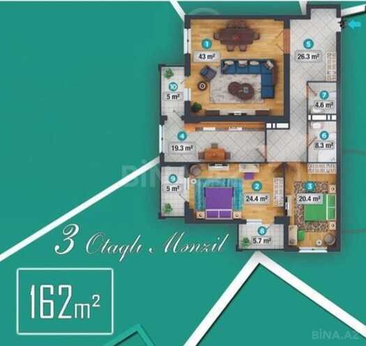 4 otaqlı yeni tikili - Nəsimi r. - 162 m² (28)
