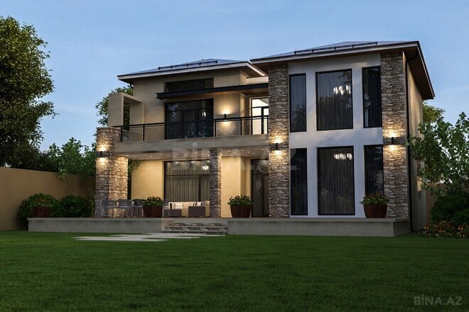 8 otaqlı həyət evi/bağ evi - Nardaran q. - 380 m² (1)