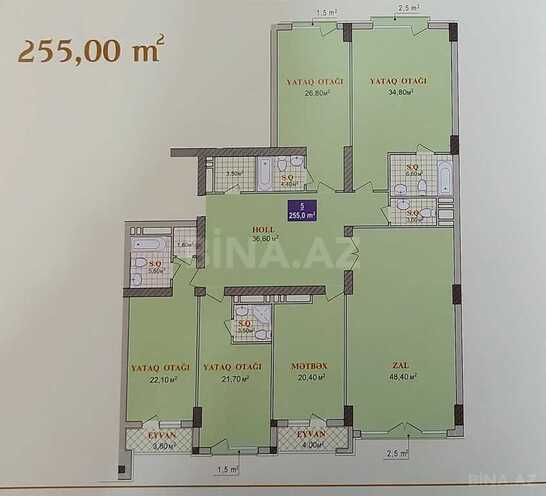 5-комн. новостройка - Насиминский  р. - 255 м² (3)
