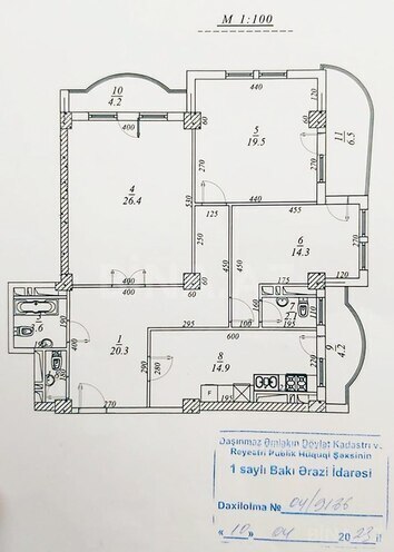 3 otaqlı yeni tikili - Elmlər Akademiyası m. - 133 m² (25)