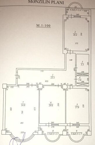 3-комн. новостройка - пос. Бадамдар - 137 м² (10)