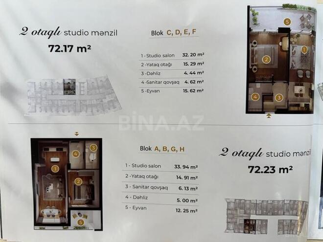 2-комн. новостройка - пос. Биладжары - 72.2 м² (21)