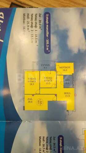 3 otaqlı yeni tikili - Gənclik m. - 118 m² (11)