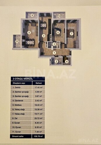 3-комн. новостройка - м. Кероглу - 126.8 м² (27)