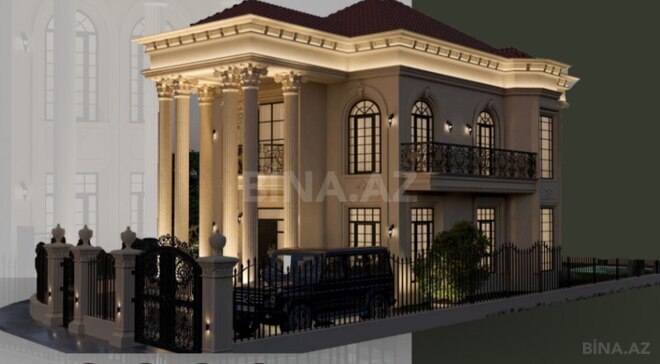 6 otaqlı həyət evi/bağ evi - Nardaran q. - 450 m² (1)