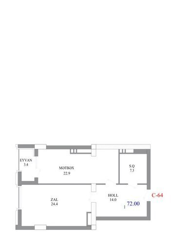 1 otaqlı yeni tikili - Nizami m. - 72 m² (5)