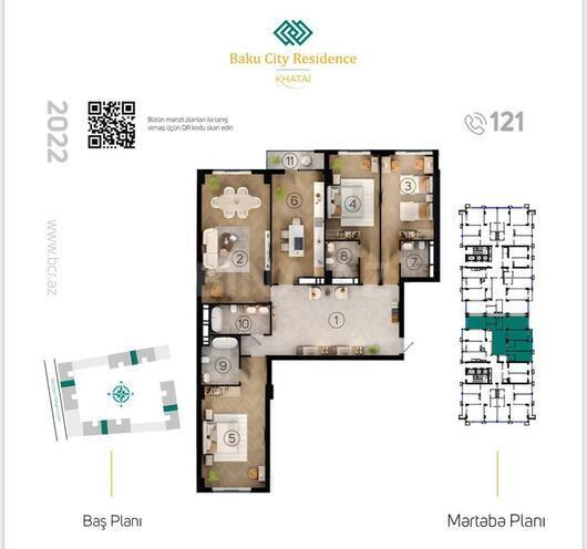 4 otaqlı yeni tikili - Şah İsmayıl Xətai m. - 200 m² (9)
