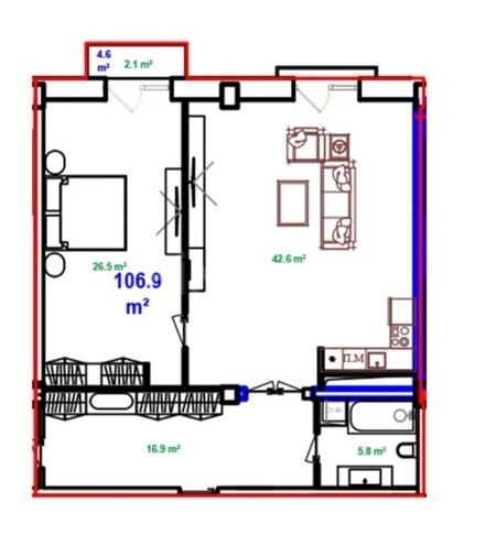 7-комн. новостройка - пос. Нардаран - 110 м² (2)