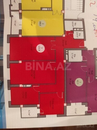 3 otaqlı yeni tikili - Yeni Günəşli q. - 122 m² (18)