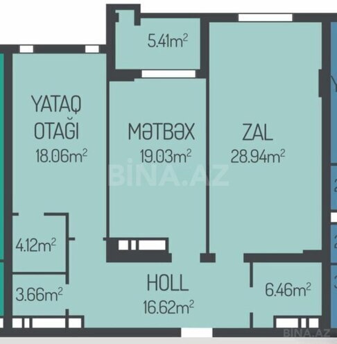 2 otaqlı yeni tikili - Şah İsmayıl Xətai m. - 103 m² (7)