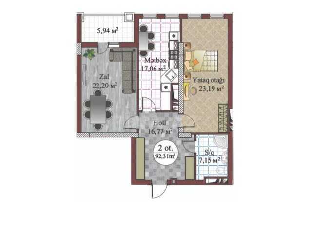 2 otaqlı yeni tikili - Nizami m. - 93 m² (2)