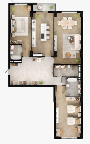 3 otaqlı yeni tikili - Ağ şəhər q. - 170 m² (2)