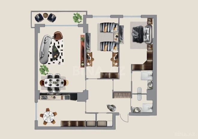 Satılır 3 otaqlı yeni tikili 135.7 m², Gənclik m., photo 3 from 8