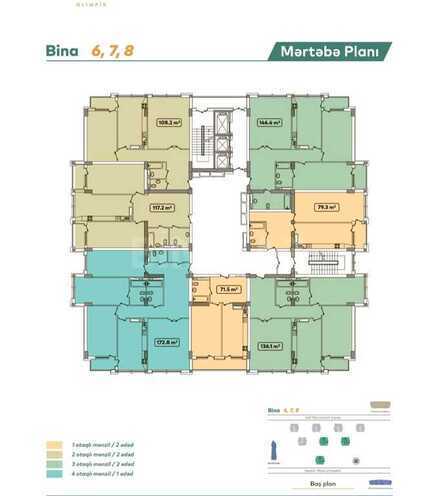 1-комн. новостройка - м. Кероглу - 79.3 м² (27)