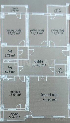 4 otaqlı həyət evi/bağ evi - Həzi Aslanov q. - 185 m² (8)