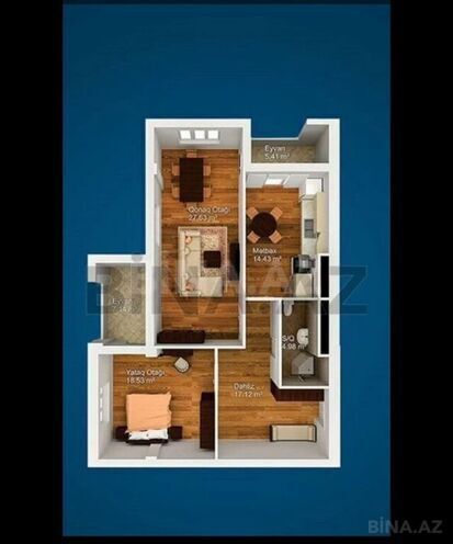 2 otaqlı yeni tikili - Həzi Aslanov m. - 96 m² (25)
