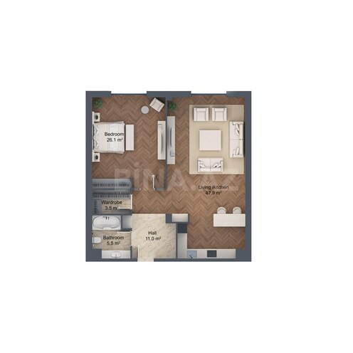 Продаётся 2-комн. новостройка 109.1 м², пос. Нардаран, photo 11 from 12