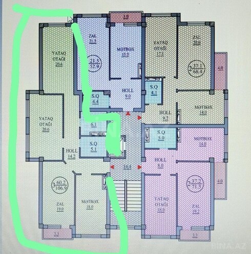3 otaqlı yeni tikili - Qaraçuxur q. - 106 m² (14)