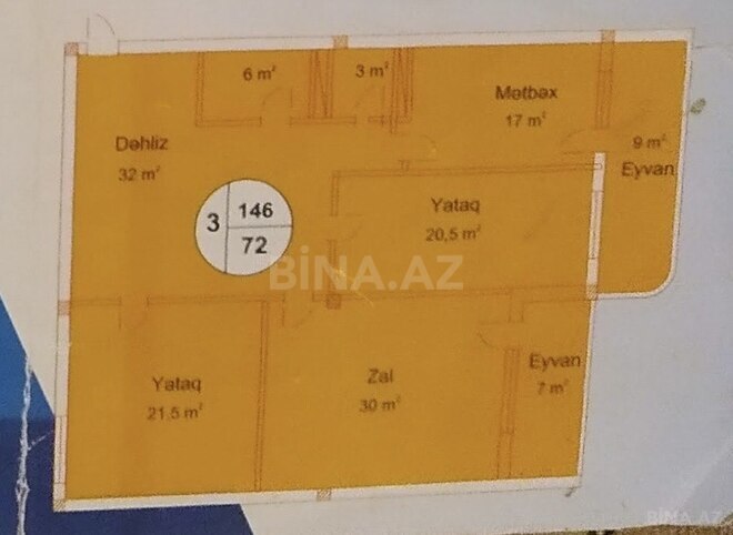 3 otaqlı yeni tikili - Memar Əcəmi m. - 146 m² (15)