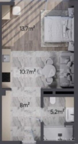 2-комн. новостройка - пос. Нардаран - 44.2 м² (5)