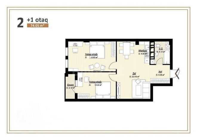 3-комн. новостройка - Сабаильский р. - 80 м² (9)