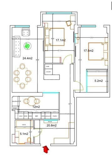 2-комн. новостройка - м. Кероглу - 117.2 м² (26)