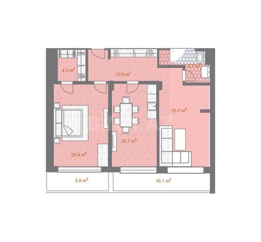 2 otaqlı yeni tikili - Nardaran q. - 134.4 m² (7)