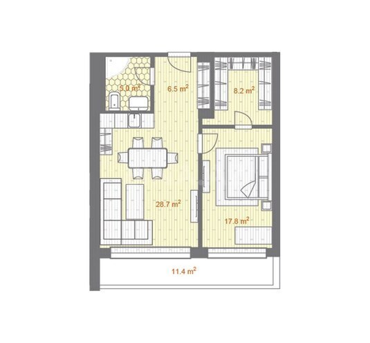 Продаётся 2-комн. новостройка 95.2 м², пос. Нардаран, photo 9 from 10