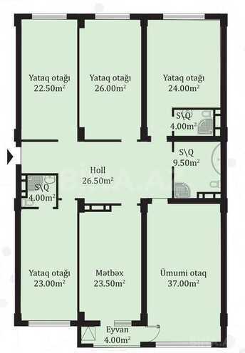 5-комн. новостройка - м. Шах Исмаил Хатаи - 217 м² (4)