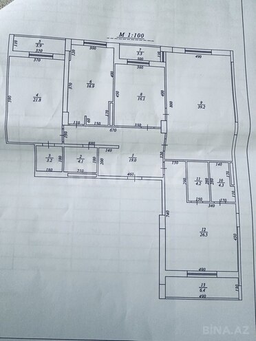 4-комн. новостройка - м. Элмляр Академиясы - 174 м² (3)
