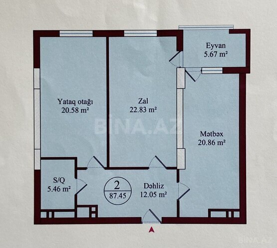 2-комн. новостройка - Наримановский  р. - 87.5 м² (7)