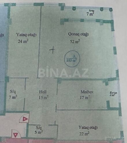 3 otaqlı yeni tikili - Nəriman Nərimanov m. - 107 m² (8)
