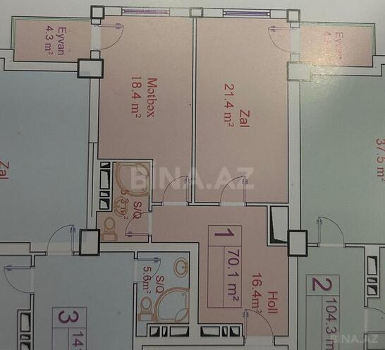 1-комн. новостройка - м. Шах Исмаил Хатаи - 70 м² (6)