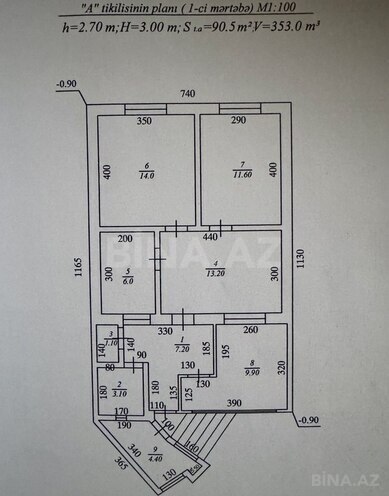 5-комн. дом/дача - м. Ахмедлы - 70.5 м² (28)