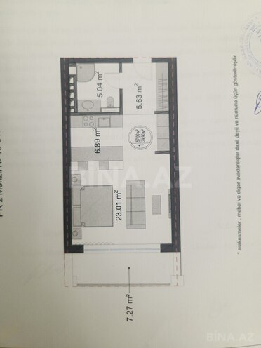 1-комн. новостройка - пос. Нардаран - 58 м² (3)