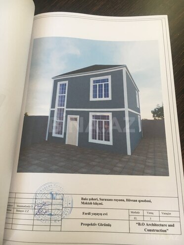3 otaqlı həyət evi/bağ evi - Hövsan q. - 140 m² (10)