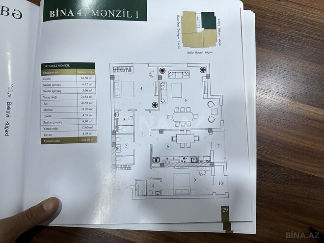 3 otaqlı yeni tikili - Gənclik m. - 142.6 m² (8)