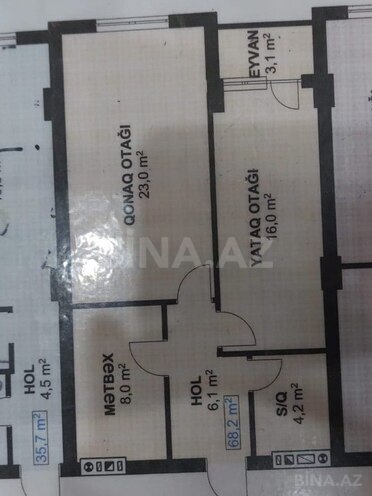 2 otaqlı yeni tikili - Xırdalan - 68 m² (5)