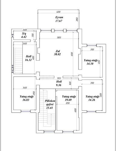 7 otaqlı həyət evi/bağ evi - Şüvəlan q. - 370 m² (29)