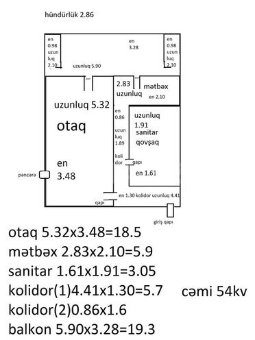 1 otaqlı köhnə tikili - Elmlər Akademiyası m. - 54 m² (4)
