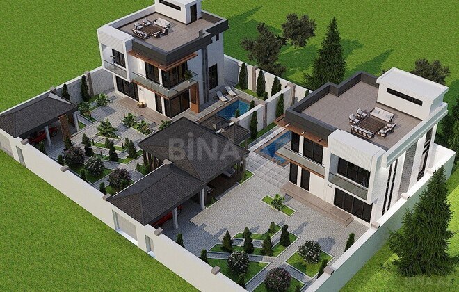 4 otaqlı həyət evi/bağ evi - Novxanı q. - 250 m² (2)