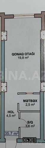 1-комн. новостройка - Хырдалан - 36 м² (5)