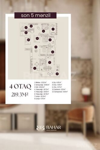 Продаётся 4-комн. новостройка 219.8 м², м. Гянджлик, photo 4 from 7